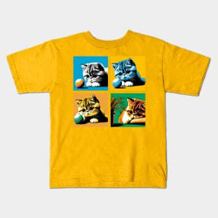 Exotic Shorthair Pop Art - Cute Kitties Kids T-Shirt